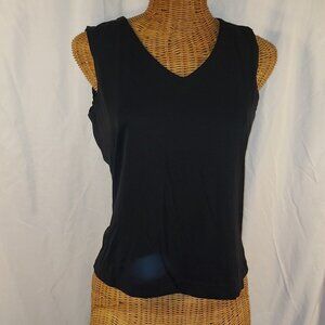 SoftWear by Mark Singer Black V Neck Tank Top - S